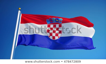 Stok fotoğraf: Croatia Flag With Clipping Path