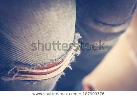 Stockfoto: Jeans Denim Detail Tear Background