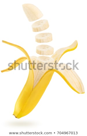 Stock fotó: Banana With Floating Slices