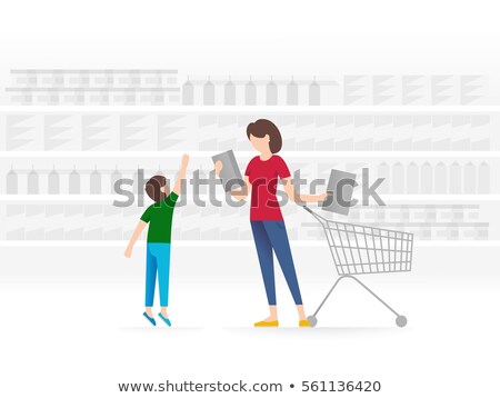 Stock fotó: Mother And Son Do Shopping Together Mom And Boy