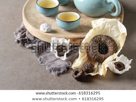 Stock photo: Different Pressed Chinese Pu Erh Tea