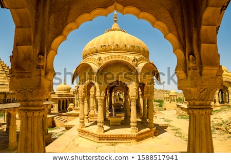 Stock photo: Cenotaphs In Bada Bagh - Jaisalmer India