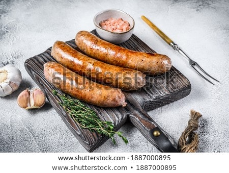 Zdjęcia stock: Sausages On White