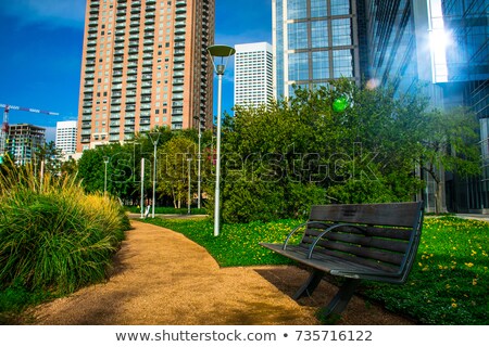 Foto stock: Houston Discovery Green Park In Downtown