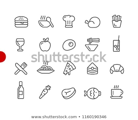 Food Icons - 1 Black Series Zdjęcia stock © Palsur