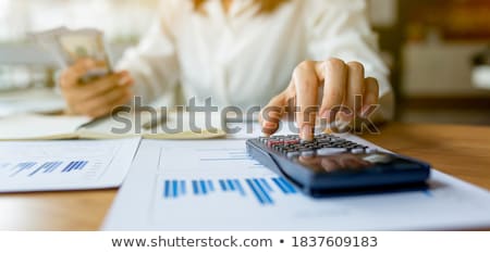 Foto d'archivio: Business Financing Accounting Banking Concept Businessman Using