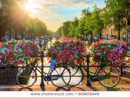 Сток-фото: Bike On A Bridge In Amsterdam