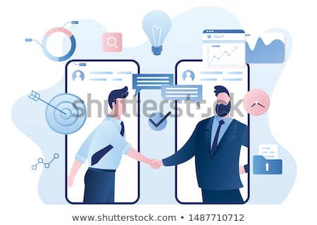 Online Business Web Agreement Handshake Of Businessmen Boss F ストックフォト © naum
