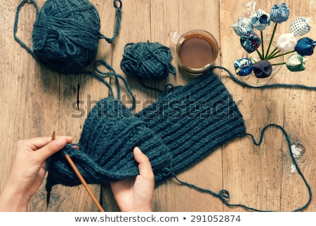 Foto stock: Knitting Wool Glove Christmas Present Winter