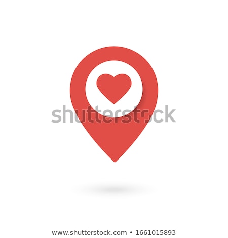 Stock photo: Red Map Pointer With Heart