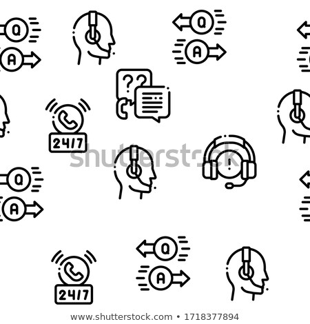 Zdjęcia stock: Telemarketing Sale Seamless Pattern Vector