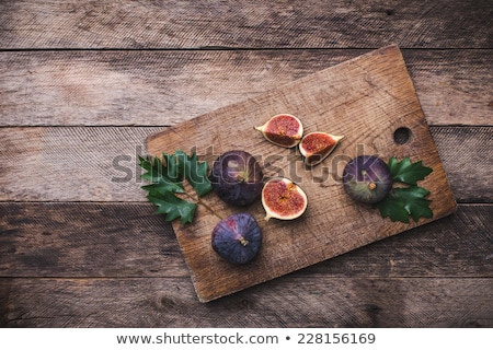 Fresh Figs On Wooden Board Stock foto © Arsgera