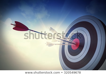 ストックフォト: Arrow On Target Bullseye Illustration