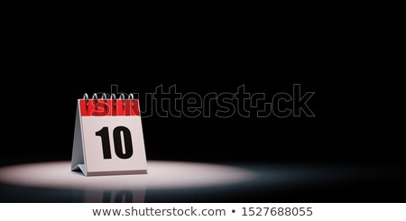 [[stock_photo]]: Calendar Spotlighted On Black Background Day 10