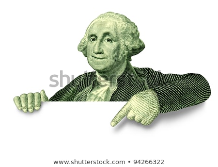 Сток-фото: George Washington Holding A Sign