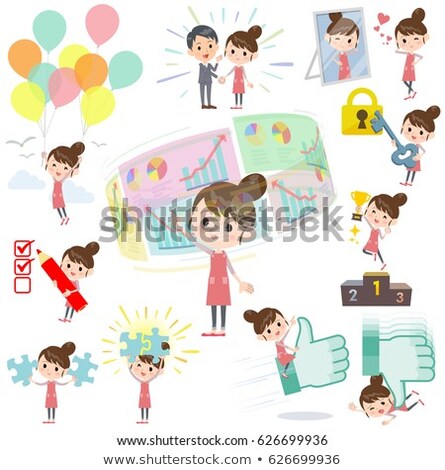 Foto stock: Ballet Bun Hair Apron Mom Success Positive