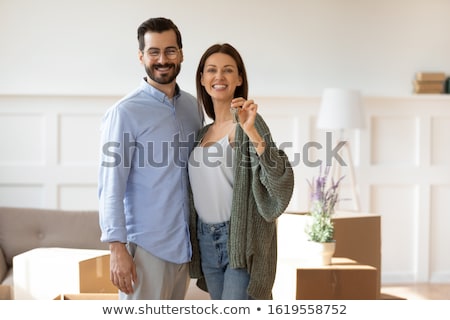 Foto d'archivio: Portrait Of An Excited Young Couple