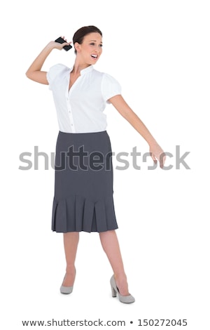 Foto stock: Frustrated Woman Throwing A Temper Tantrum