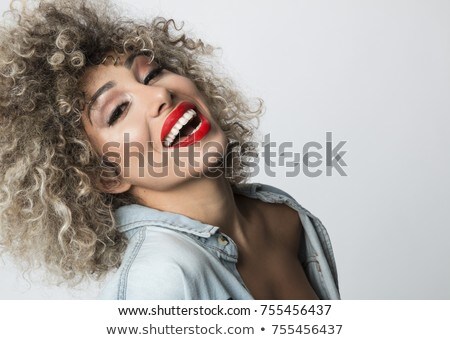 Stock photo: Portrait Of Blondes With A Chic Smile And White Teeth