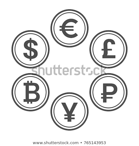 ストックフォト: Currency Sign Golden Vector Icon Design
