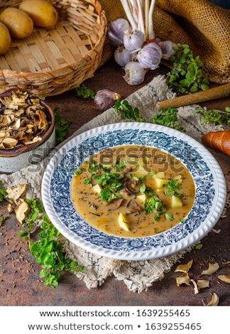 Foto stock: Potato Mushrooms Soup