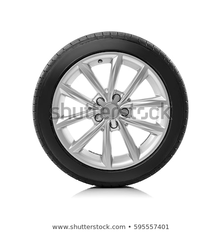 Сток-фото: Car Wheels Isolated On White Background