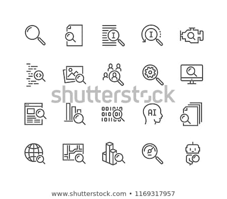 Stock fotó: Vector Icon Map And Magnifying Glass