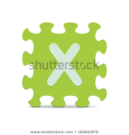 Vector Letter X Written With Alphabet Puzzle Stockfoto © ojal