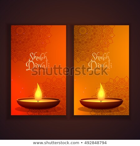 ストックフォト: Shubh Diwali Vertical Banners Set