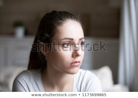 ストックフォト: Portrait Of A Sad Young Casual Girl Suffering