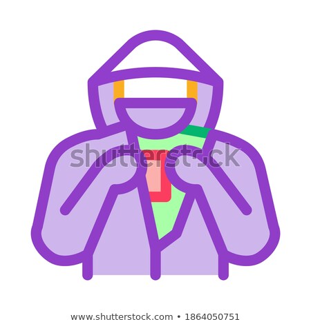 Stock foto: Shoplifter With Goods Icon Vector Outline Illustration