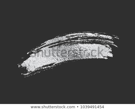 Сток-фото: Silver Paint Brush Stroke Texture Isolated On Black Background