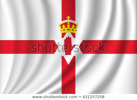 [[stock_photo]]: Ireland Flag And Hand On White Background Vector Illustration