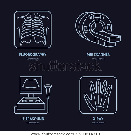 Human Body Scan X Ray Icon Vector Outline Illustration Stock foto © Nadiinko