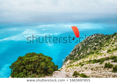 Foto stock: Paragliding In Greece