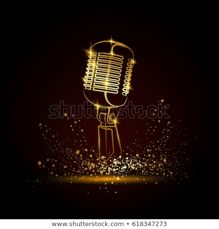 Zdjęcia stock: Gold Microphone