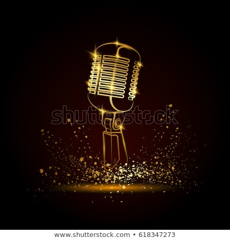 golden microphone png