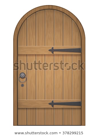 Stok fotoğraf: Wooden Door With Hinge