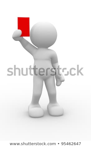 Stock foto: 3d People Holding Football