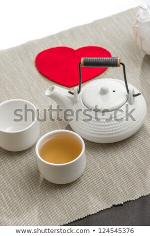 ストックフォト: Tea Set At Beautiful Lounge With Nobody