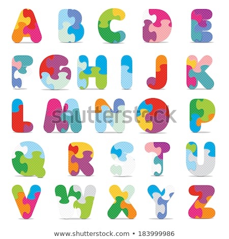 Vector Element Written With Alphabet Puzzle Stockfoto © ojal