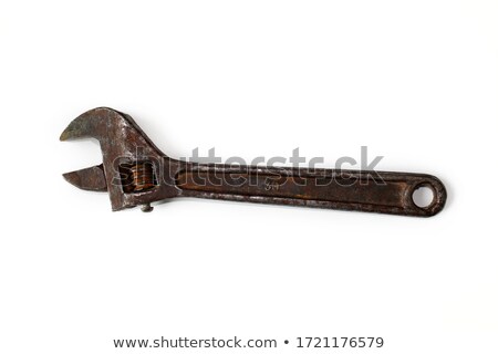 Stock photo: Old Rusty Adjustable Spanner