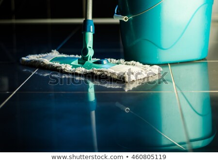 Foto stock: Mop And Bucket To Clean The Floor