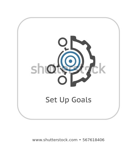 Stock photo: Set Up Goals Icon Flat Design