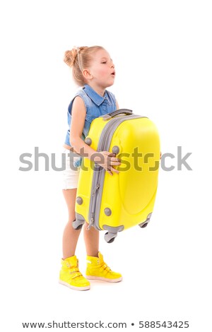 Stock photo: Pretty Little Girl In Yellow Shirt White Shorts And Yellow Boots