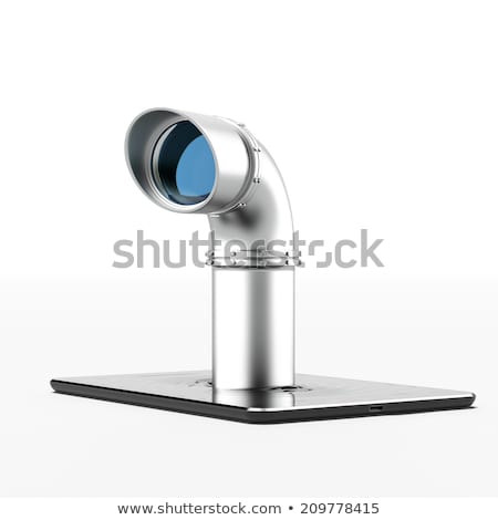 Stok fotoğraf: Metal Periscope From Tablet Pc