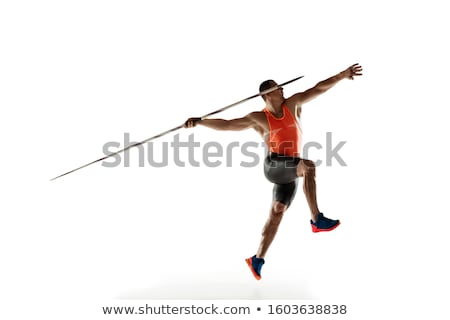 Stock photo: Athlete Standing With Javelin
