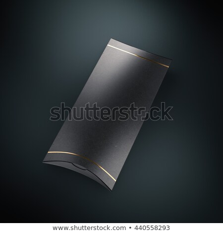 Stock photo: Small Package With Gold Stripes 3d Rendering