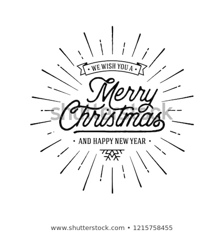 Zdjęcia stock: Merry Christmas Happy Holidays Greeting Poster