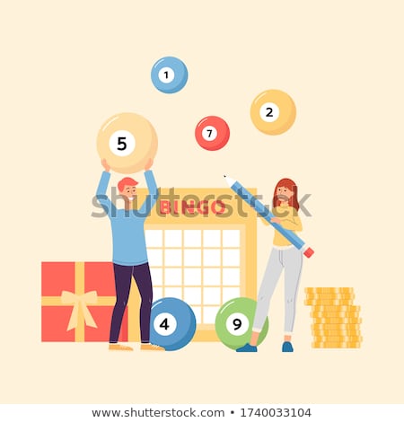 Stok fotoğraf: Lottery Game Concept Vector Illustration